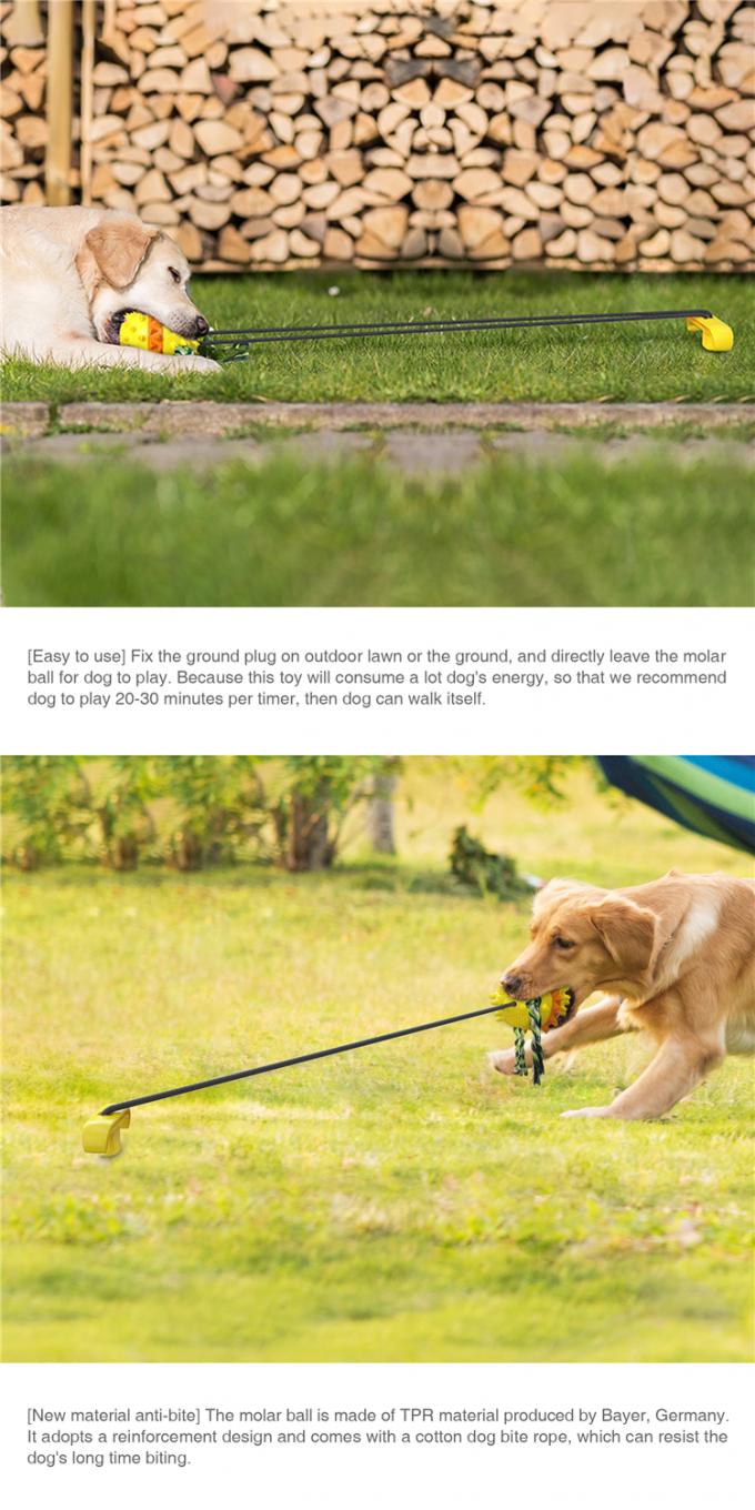 Jouet élastique de vente chaud spécial de mastication de chien de corde de Toy Interactive Outdoor Drawstring Ball de chien pratique populaire de produit