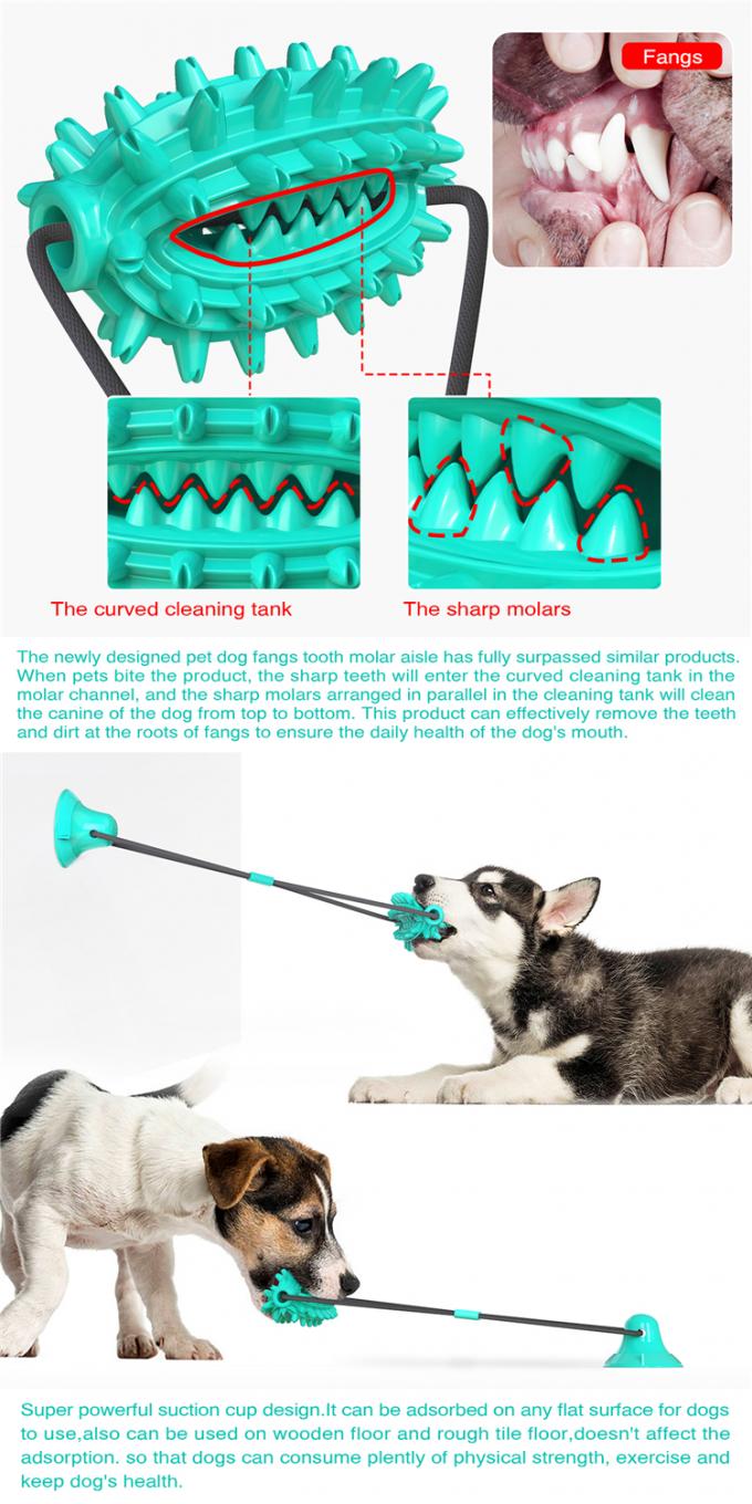 Dents 2021 de haute qualité d'Of de fabricant nettoyant des jouets de brosse à dents de chien avec les produits interactifs élastiques d'animal familier de jouets