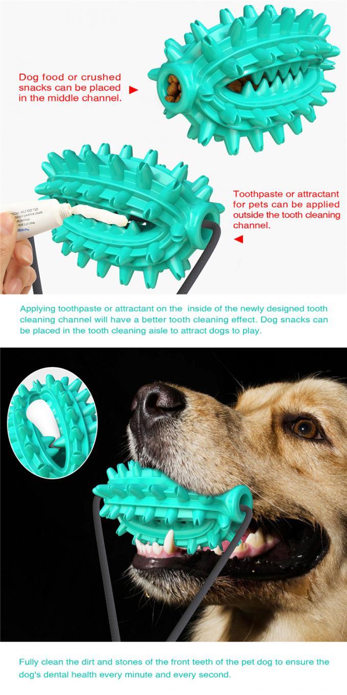 Dents 2021 de haute qualité d'Of de fabricant nettoyant des jouets de brosse à dents de chien avec les produits interactifs élastiques d'animal familier de jouets