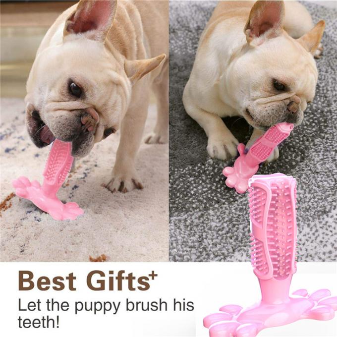 Dents de chien de brosse à dents de mastication de chien nettoyant le bâton de nettoyage de Toy Natural Rubber Dental Care pour les animaux familiers moyennement grands de chien