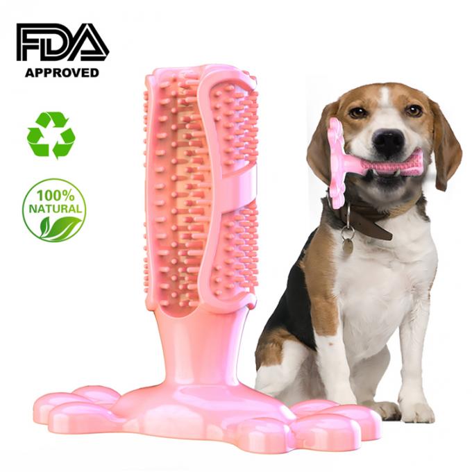 Dents de chien de brosse à dents de mastication de chien nettoyant le bâton de nettoyage de Toy Natural Rubber Dental Care pour les animaux familiers moyennement grands de chien